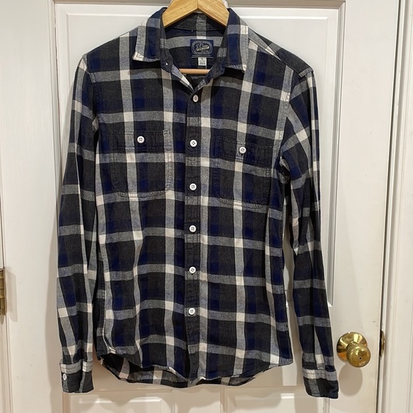 J. Crew || Sportsman's Outfitters Flannel Plaid Button Down Shirt; Size S Slim - Picture 1 of 12